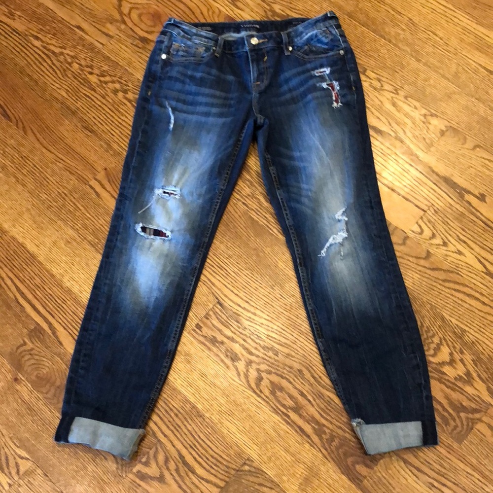 Distressed Crop Jeans by Vigoss